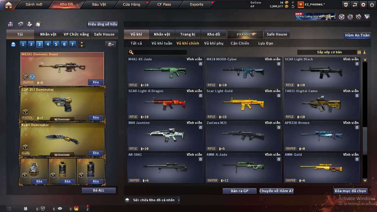 shop acc cf uy tin gia re